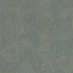 Boho Geometric Textured Wallpaper Rasch - Blue/Gold