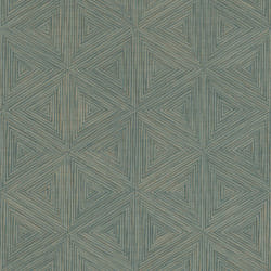 Boho Geometric Textured Wallpaper Rasch - Blue/Gold