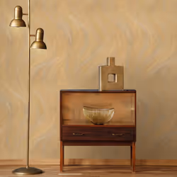 Opulenza Wave Wallpaper Metallic Rasch - Gold