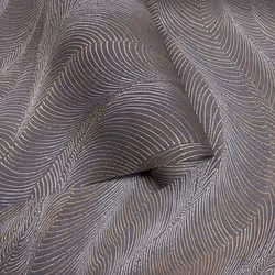 Opulenza Wave Wallpaper Metallic Rasch - Plum/Copper