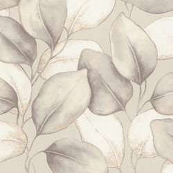 Opulenza Leaf Vinyl Wallpaper Rasch - Grey