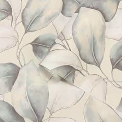 Opulenza Leaf Vinyl Wallpaper Rasch - Blue