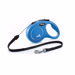 Flexi New Classic S Cord 8 m, Dog, Retractable lead, Blue, Cord, 12 kg, Monochromatic