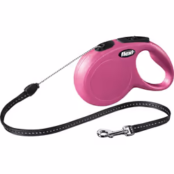 Flexi New CLASSIC, Dog, Retractable lead, Pink, Cord, 12 kg, 8 m