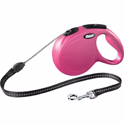 Flexi New CLASSIC, Dog, Retractable lead, Pink, Cord, 20 kg, 8 m
