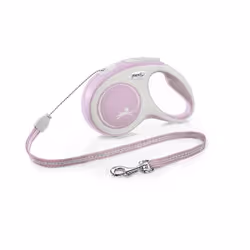Flexi New Comfort S Cord 8 m, Dog, Retractable lead, Pink, Cord, 12 kg, Monochromatic