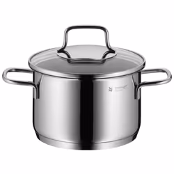 WMF Pot Set 5-Piece Astoria Pouring Rim Glass Lid Cromargan Stainless Steel Polished Suitable for Induction Hobs Dishwasher-Safe
