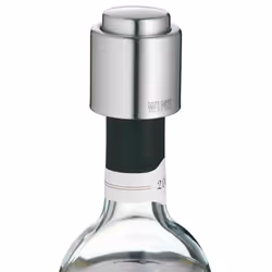Clever&More wine stopper with inscription, wine bottle stopper à 2.4 cm, Cromargan matt stainless steel, 18/10, height 4.7 c ...