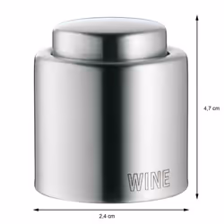 Clever&More wine stopper with inscription, wine bottle stopper Ã 2.4 cm, Cromargan matt stainless steel, 18/10, height 4.7 cm
