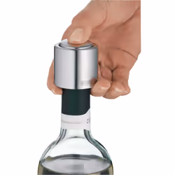 Clever&More wine stopper with inscription, wine bottle stopper Ã 2.4 cm, Cromargan matt stainless steel, 18/10, height 4.7 cm