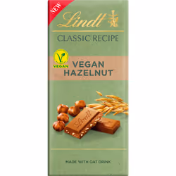 LINDT Classic Recipe Bar - Vegan Hazelnut 100g (Pack of 20)