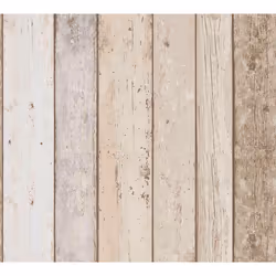 3D Effect Wood Panel Plank Wallpaper Distressed Cream Brown Beige A.S Creation