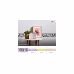 A.S. CrÃ©ation Self-Adhesive Border Stick Ups Wallpaper with Roses 5.00 m x 13 cm Black Purple Made in Germany 901910 9019-10