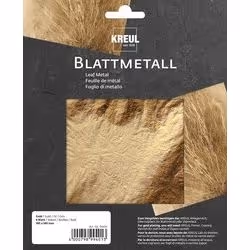 KREUL Leaf Metal Gold, Fine metal sheet, Gold, 6 sheets