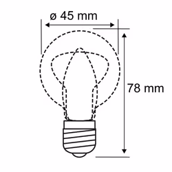 1879 230 V Filament LED Drop Non Dim