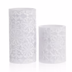 Pauleen Wax candle Little Lilac Candle 2-piece set battery purple ornament wax, Light decoration figure, Lilac, White, Wax, I ...