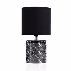 Pauleen Table luminaire Crystal Glow max. 20W E14 black/grey 230V fabric/glass, Black, Grey, Cotton, Glass, Polyester, IP20,  ...