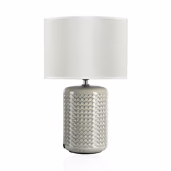 Pauleen Table luminaire Go For Glow max. 20W E27 white/green 230V fabric/ceramic, Beige, Green, Ceramic, Linen, IP20, II, E27 ...