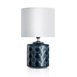 Pauleen Table luminaire Glossy Glow max. 20W E14 white/blue 230V fabric/ceramic