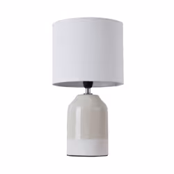 Pauleen Table luminaire Sandy Glow max. 20W E14 white/beige 230V fabric/ceramic, Beige, White, Ceramic, Linen, IP20, II, E14, ...