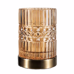 Pauleen Crystal Elegance, Amber, Brass, Glass, Metal, Bedroom, Living room, IP20, II, E27