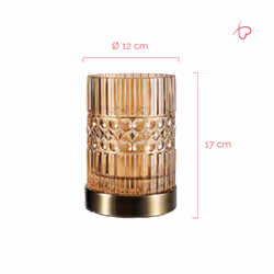 Pauleen Crystal Elegance table lamp E27 Amber, Brass