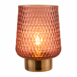 Pauleen Rose Glamour table lamp E27 LED Brass, Pink