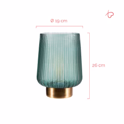 Pauleen Pretty Glamour table lamp E27 Brass, Turquoise