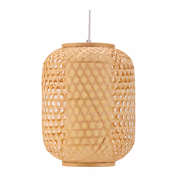 Pauleen 482.02, Surfaced, Beige, White, Beige, Bamboo, Metal, Plastic, Wood, Round