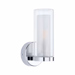 Paulmann Luena, Chrome, Glass, Metal, IP44, I, 1 bulb(s), LED