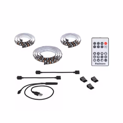 Paulmann TV lighting 55 inch, TV strip light, Ambience, Indoor, Black, Plastic, IP20