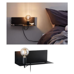 Paulmann Wall lamp luminaire with shelf Devara E27 max. 40W