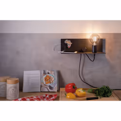 Paulmann Wall lamp luminaire with shelf Devara E27 max. 40W