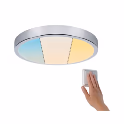 Paulmann Aviar, Round, Ceiling, Chrome, Plastic, Home, Office, IP44