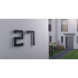 Paulmann 79843 LED House Number 2 IP44 Warm White Replaceable Battery incl. 1x0.2 watt luminaire Black lamp Plastic Solar Light 3000 K, 0.2 W - Additional view 9
