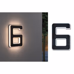 Paulmann Solar LED House number lamp luminaire Number 6