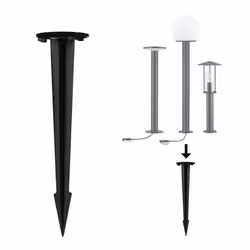 Paulmann 946.95, Spike, Anthracite, Metal, 10.2 cm, 400 mm