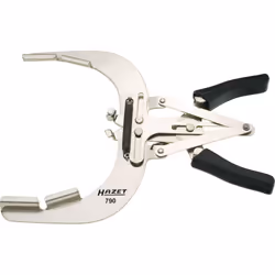 HAZET 790-1A 240 mm Piston Ring Pliers - Bright Nickel-Plated