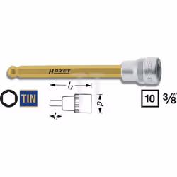 HAZET 8801KK-6, 1 pc(s), 76.2 / 8 mm (3 / 8"), Steel, 116 mm, 49 g