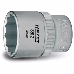 HAZET 880Z-14, 1 pc(s), 12-point, 76.2 / 8 mm (3 / 8"), Chrome, Chromium-vanadium steel, 29.5 mm, 31 g