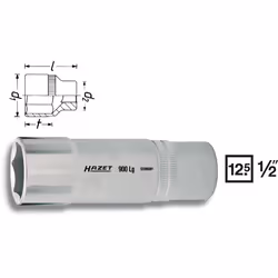 HAZET 900LG-18, 1 pc(s), 25.4 / 2 mm (1 / 2"), Chromium-vanadium steel, 85 mm, 134 g