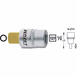 HAZET 986-10, 1 pc(s), 25.4 / 2 mm (1 / 2"), Steel, 60 mm, 86 g