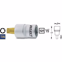 HAZET 992-T45, 1 pc(s), 25.4 / 2 mm (1 / 2"), Steel, 55 mm, 67 g