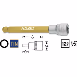 HAZET 986KK-6, 1 pc(s), 25.4 / 2 mm (1 / 2"), Steel, 140 mm, 78 g