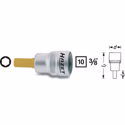 HAZET 8801K-10, 1 pc(s), 76.2 / 8 mm (3 / 8"), Steel, 43.5 mm, 54 g