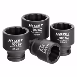 HAZET 900SZ/4, Socket set, 1/2", Metric/imperial, 4 head(s), 12.5 mm, 1/2"