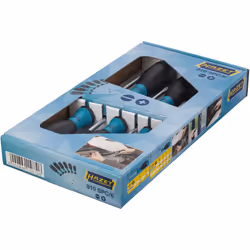 HAZET 810SPC/6 Slot Cross Recess Profile PH Screwdriver Set with Burnished Tip - Matt Chrome-Plated - Additional view 4