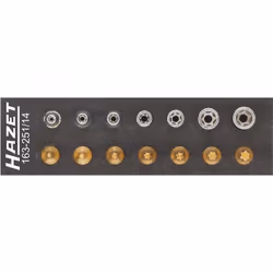 HAZET 163-251/14, Socket set, 1/4", Metric, 14 head(s), E11, E4, T10, T40, 172 mm