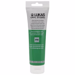 Lukas CRYL Studio Artist Acrylic Paint  Permanent Green Light  125 ml Tube - High Pigment Acrylic Paints for Canvas Painting  ...
