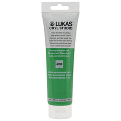 Lukas CRYL Studio Artist Acrylic Paint  Permanent Green Light  125 ml Tube - High Pigment Acrylic Paints for Canvas Painting  Large Scale Works - Medi
